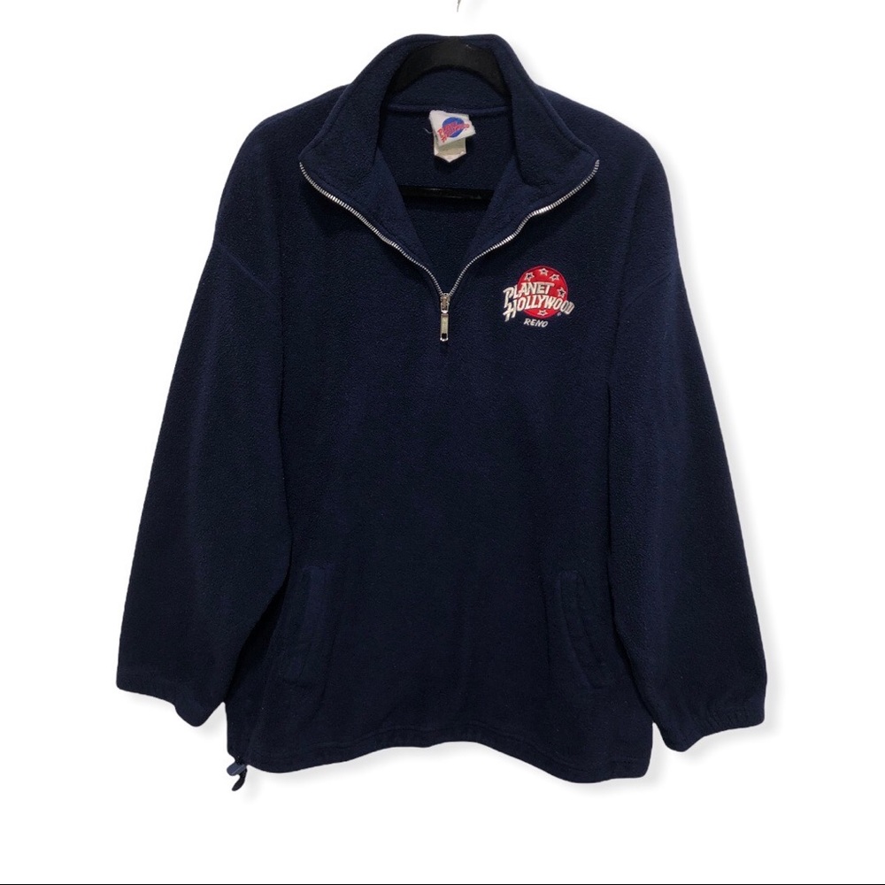 Vintage 1990s Planet Hollywood Reno Quarter Zip Pullover